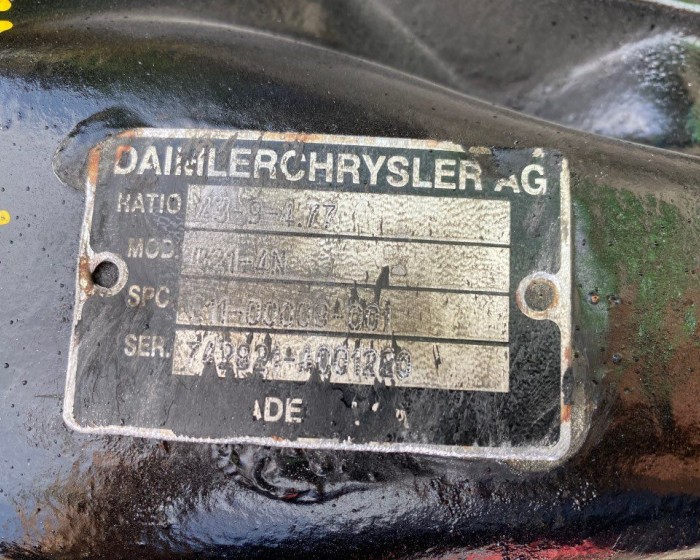 2009 MERCEDES R21-4N DIFFERENTIALS 4.77