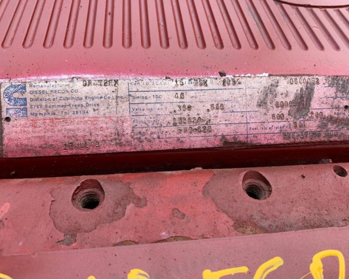 2004 CUMMINS ISX-15 SIGNATURED ENGINES 600 HP