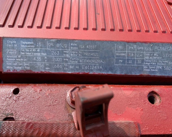 2005 CUMMINS ISX-15 ENGINE 435 HP