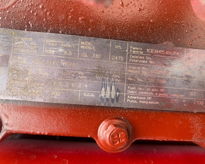 2001 CUMMINS ISL 8.9L ENGINE 330 HP