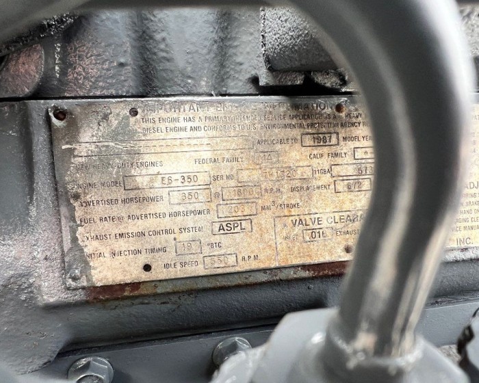 1987 MACK E6-350 ENGINE 350HP