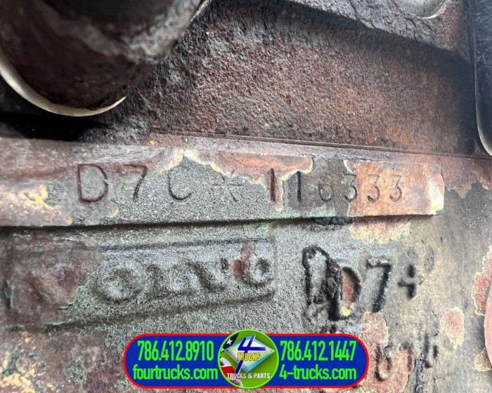 2000 VOLVO VED7C ENGINE 275HP