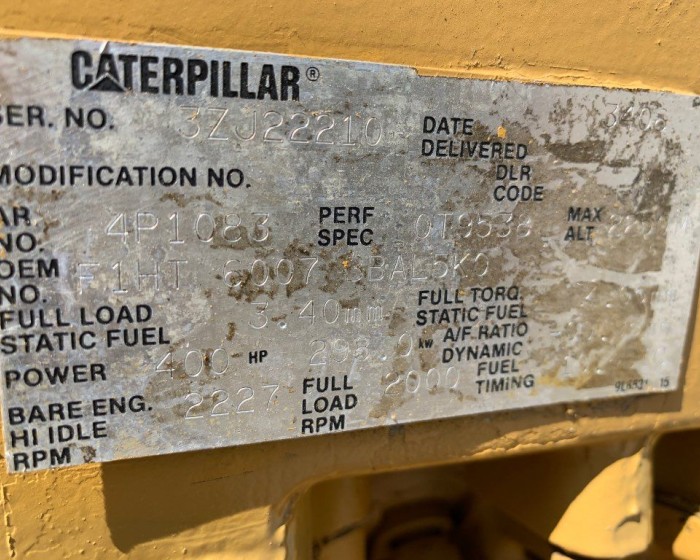 1993 CATERPILLAR 3406B ENGINE 400HP