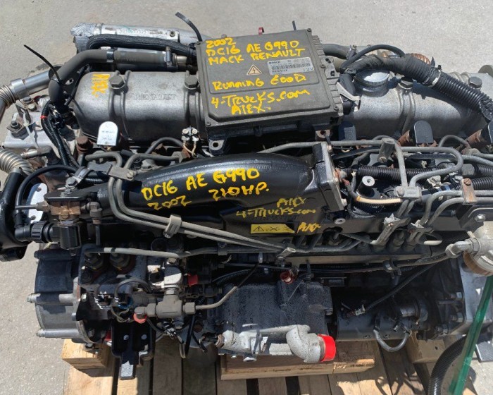 2002 MACK DC16 AE G990 ENGINES 210 HP