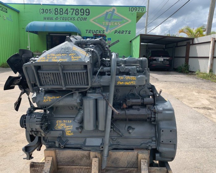 1985 MACK 676-315 HP 2 VALVE ENGINES 315 HP