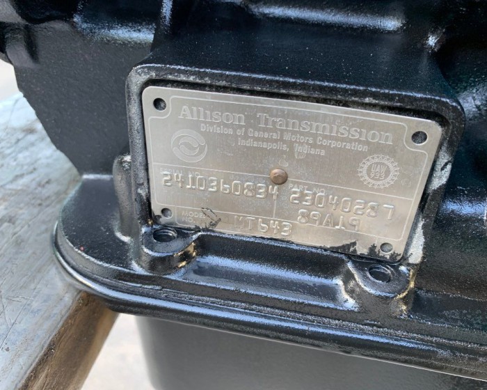 1997 ALLISON MT643 TRANSMISSIONS AUTOMATIC