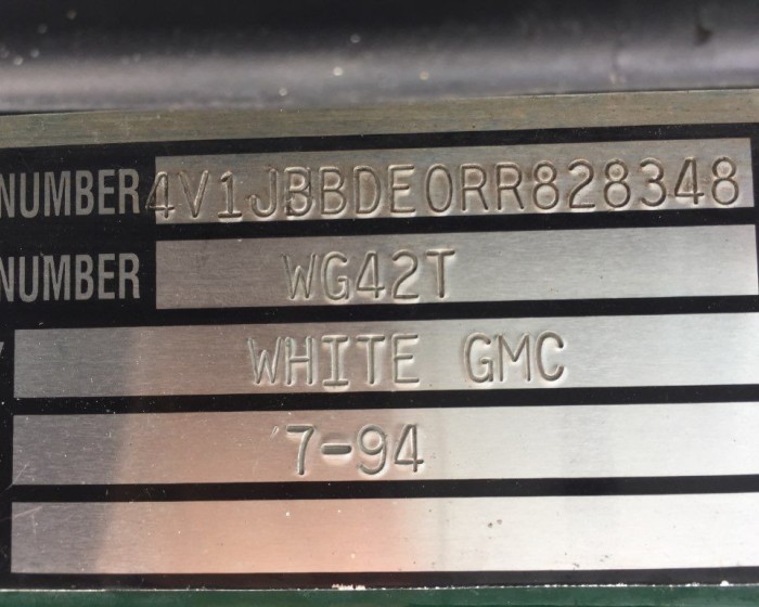1994 WHITEGMC TRUCK AND ALUMINUM TRAILER