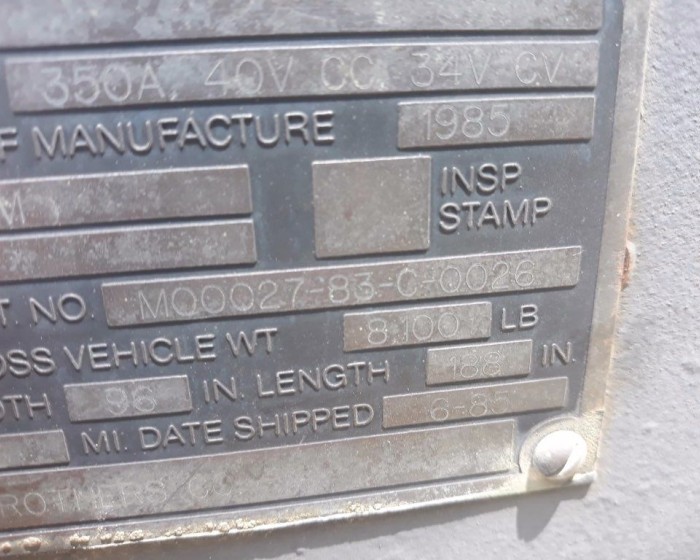 1985 WELDING MACHINE HOBART BROTHER