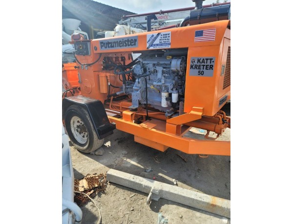 2002 PUTZMEISTER TK50 KATT KRETER CONCRETE PUMP TRAILER