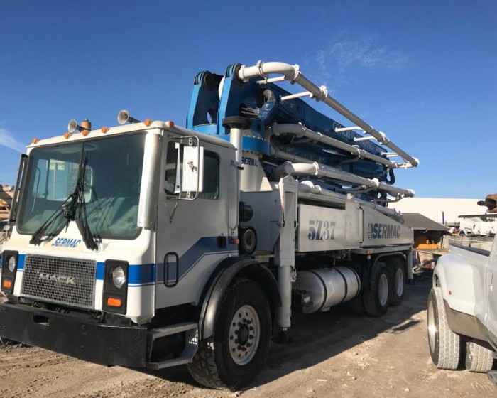 2007 MACK MR600 TRUCK WITH SERMAC 5Z CONCRETE PUMP 37M