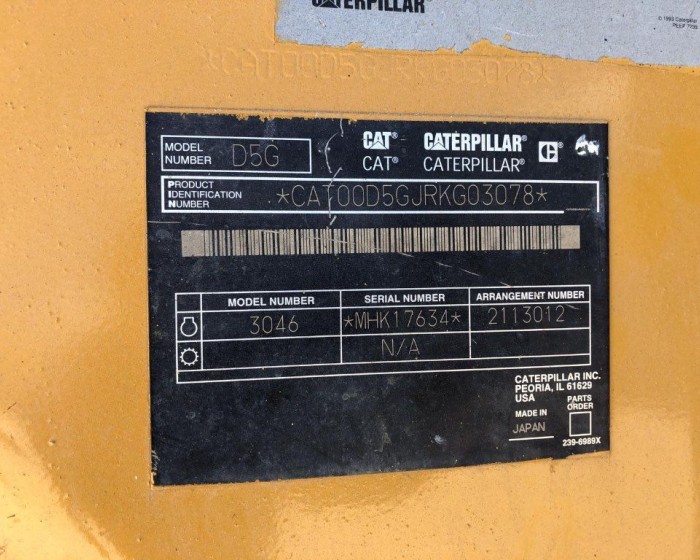 2007 CATERPILLAR D5G DOZER