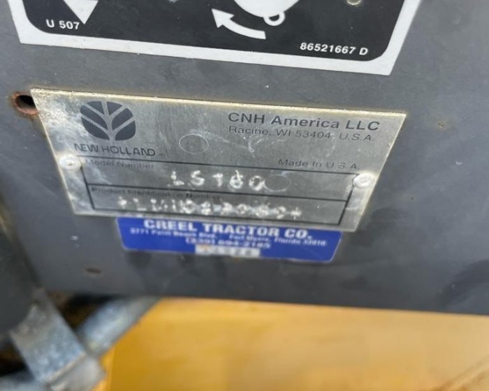 2009 NEW HOLLAND LS160 SKID STEER