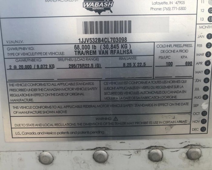 2012 WABASH REEFER TRAILER