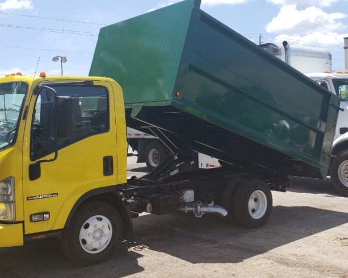 2009 ISUZU NPR-HD LANDSCAPE DUMP TRUCK