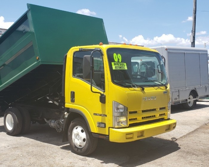 2009 ISUZU NPR-HD LANDSCAPE DUMP TRUCK